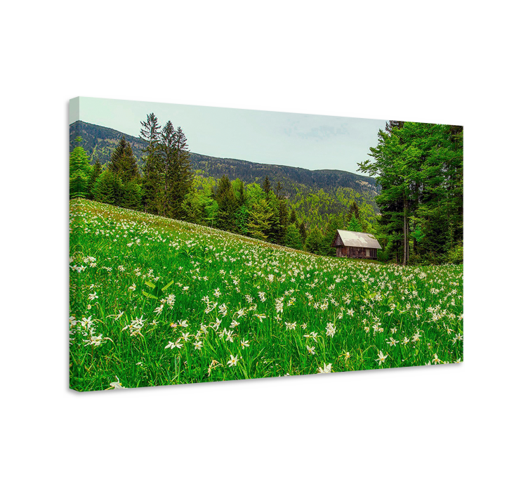 Landscape canvas charming countryside cabin - TenStickers