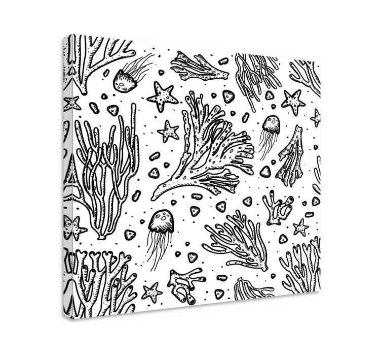 Nautical canvas art coral reef ecosystem - TenStickers