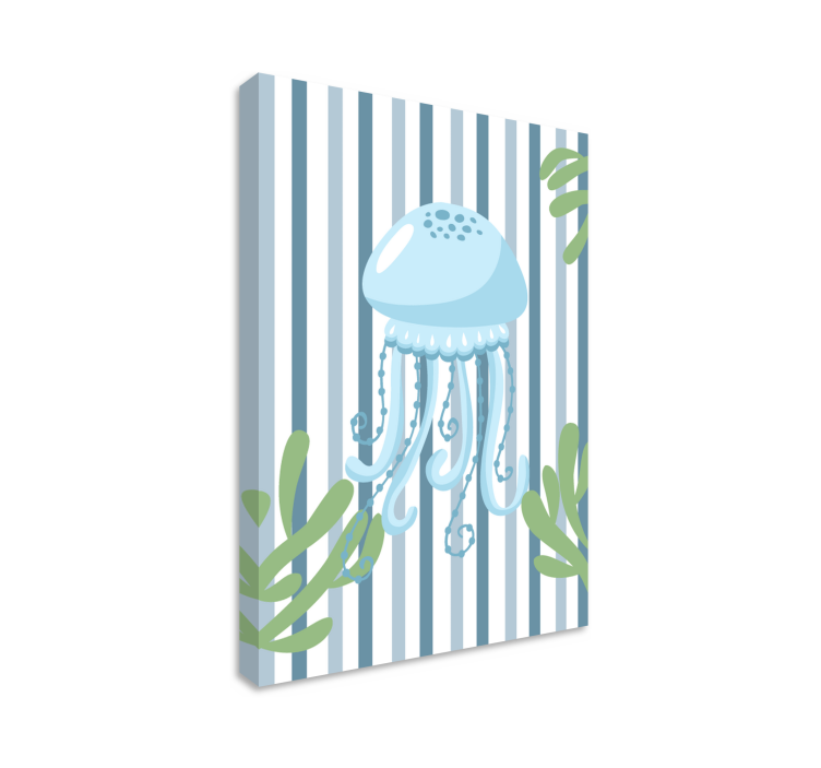 Modern canvas art stylish jellyfish artwork - TenStickers