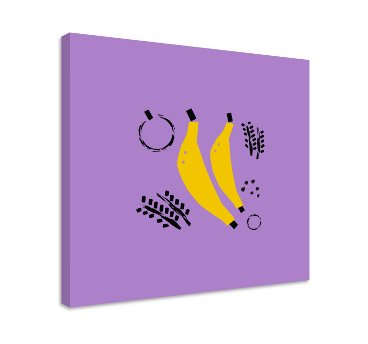 Fruit canvas wall art yellow bananas design - TenStickers