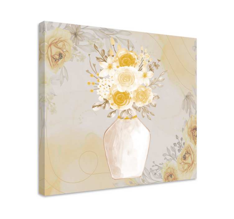 Flowers canvas graceful bloom arrangement - TenStickers