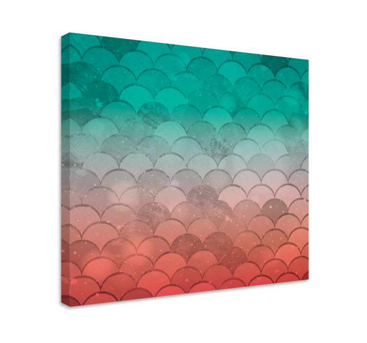 Geometric canvas curved wave patterns - TenStickers