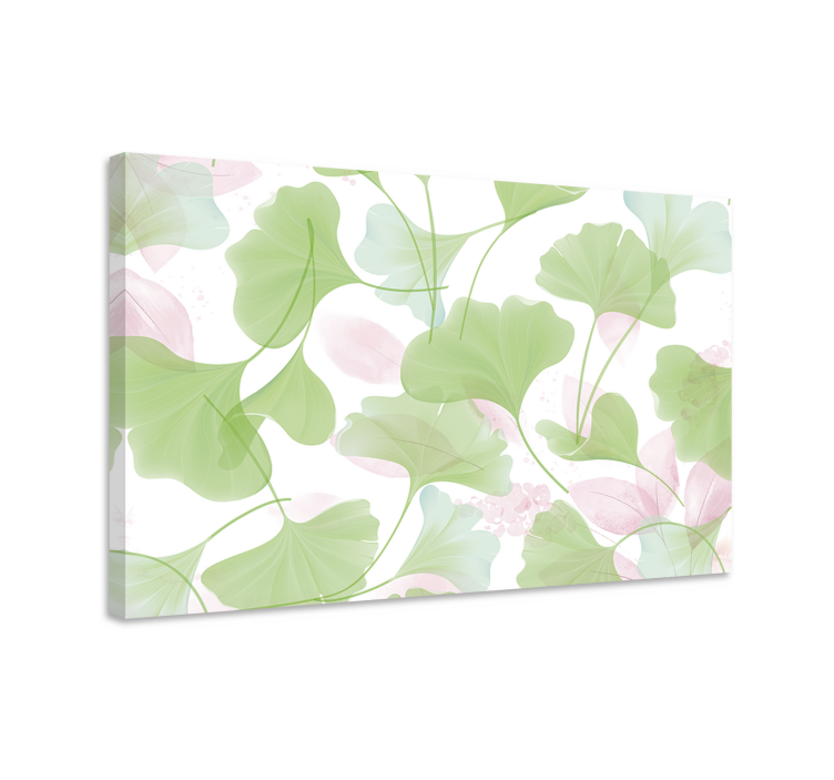 Flowers canvas ginkgo leaf design - TenStickers
