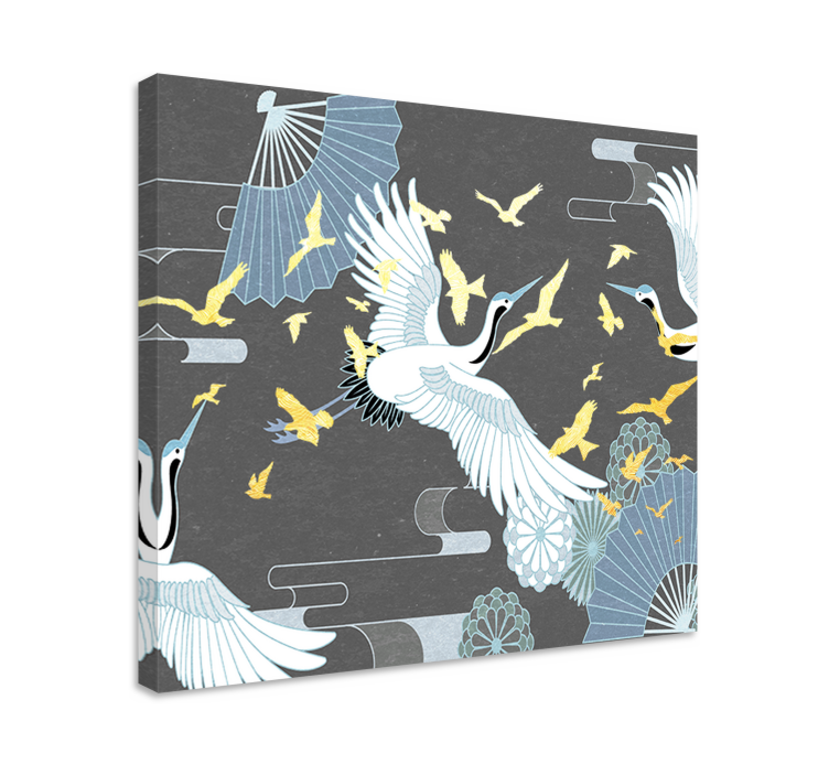 Oriental bird bird canvas - TenStickers