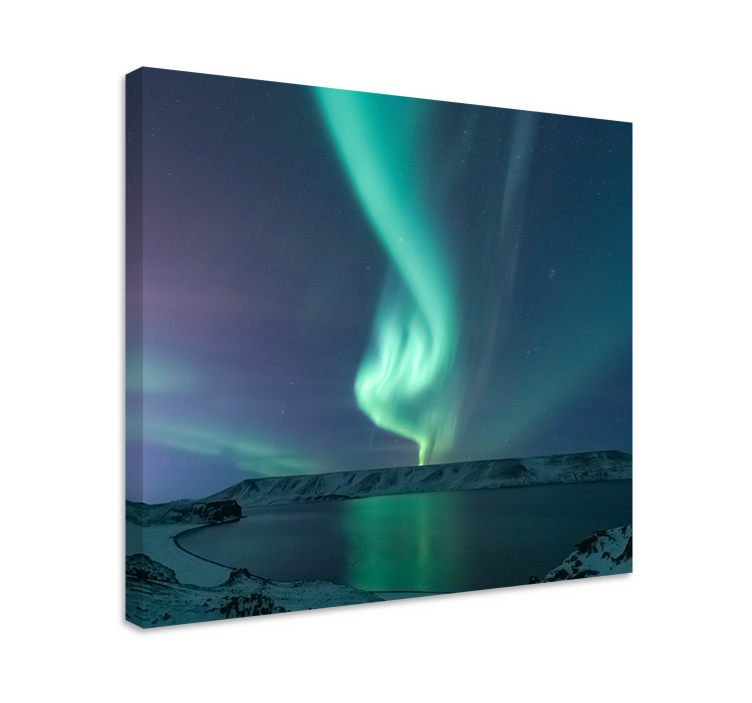 Landscape canvas aurora borealis show - TenStickers