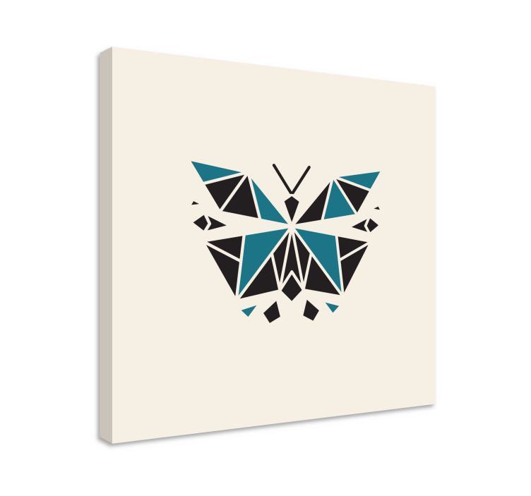 Dragonfly canvas geometric butterfly design - TenStickers