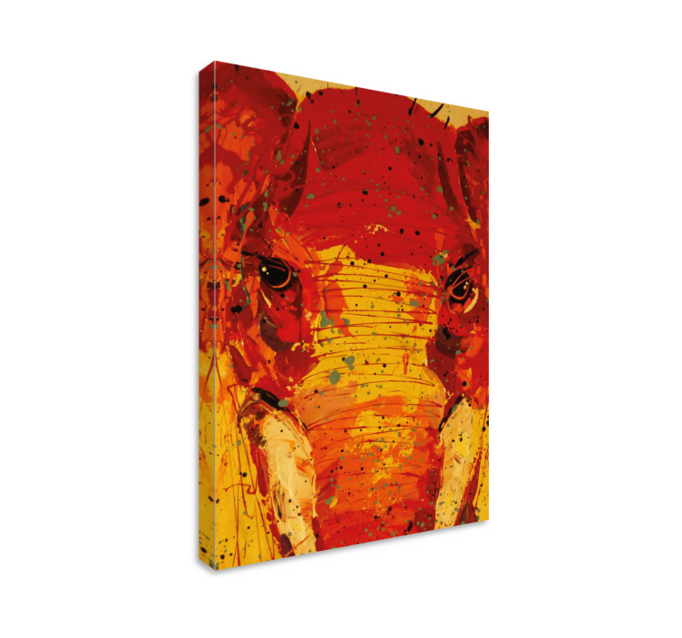 Elephant wallart vibrant elephant portrait art - TenStickers