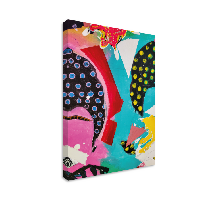 Abstract wall art 1 colorful vibrant shapes - TenStickers