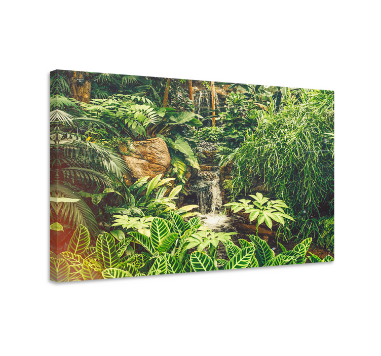 Flowers canvas lush tropical oasis - TenStickers