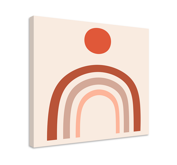Buddha wall art abstract sunset arches - TenStickers