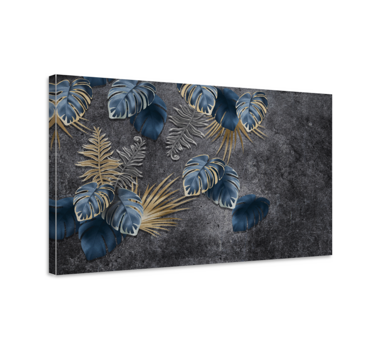 Flowers canvas tropical leaves display - TenStickers