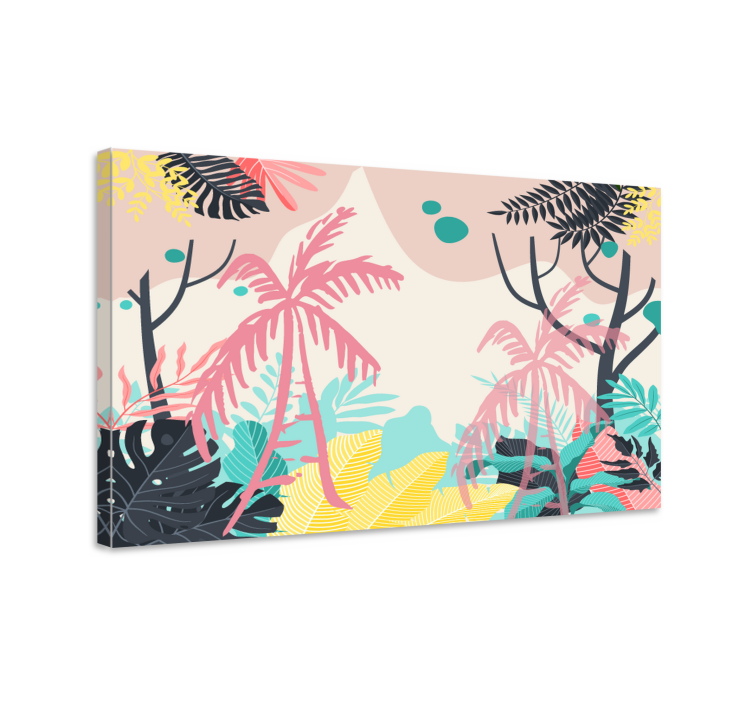 Flowers canvas tropical nature artwork - TenStickers