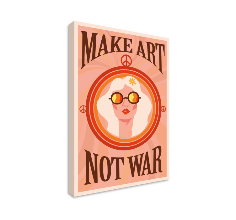 Make art not war quote canvas - TenStickers
