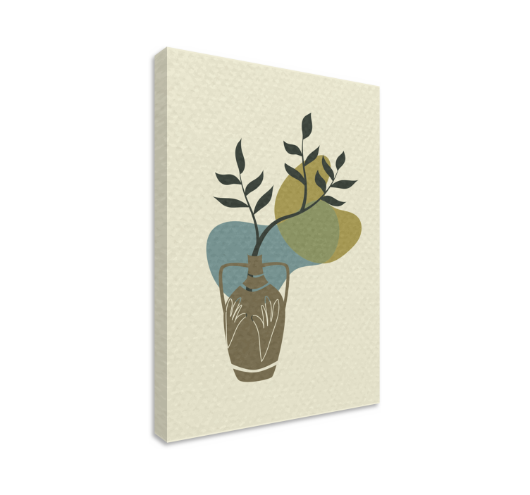 Vase with Foliage Flowers  canvas - TenStickers