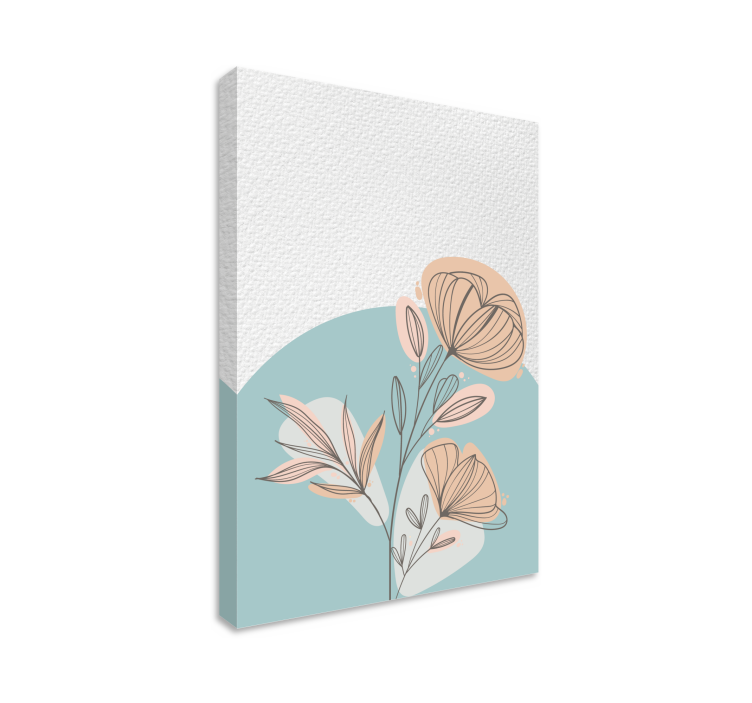 Stylised elegant arrangement Flowers  canvas - TenStickers