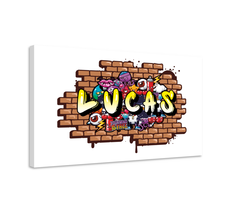 original custom graffiti childrens wall art canvas - TenStickers