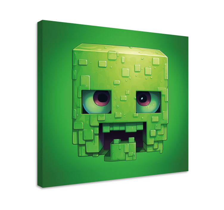 creepy pixel art character video game framed wall art - TenStickers