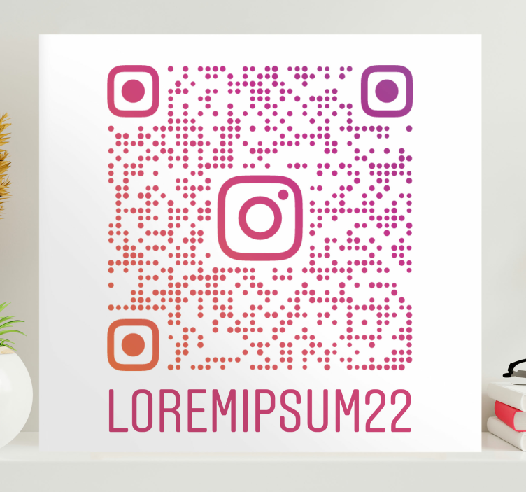 custom instagram QR code customized canvas print - TenStickers