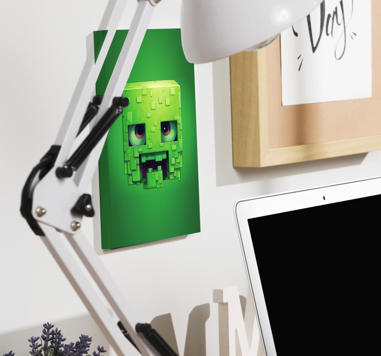 creepy pixel art character video game framed wall art - TenStickers