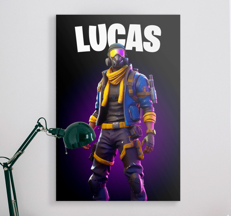 warrior in shades video game framed wall art - TenStickers