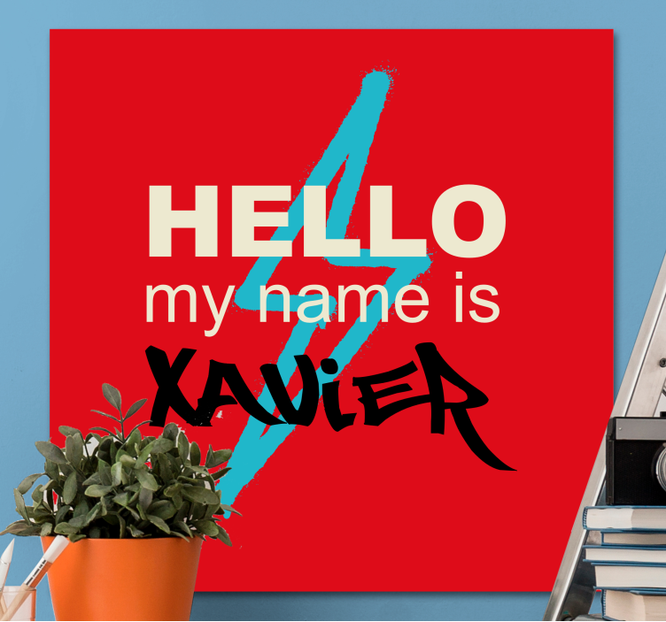 Abc canvas wall art personalized name art - TenStickers