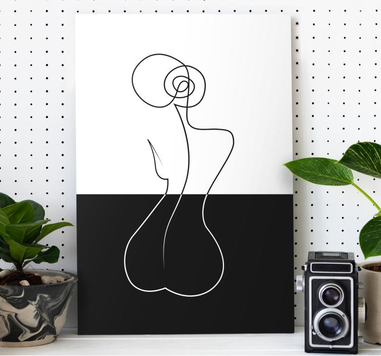 Abstract wall art 1 minimalist line artwork - TenStickers