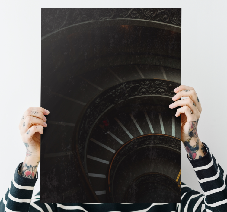 Abstract wall art 1 spiral staircase depth - TenStickers