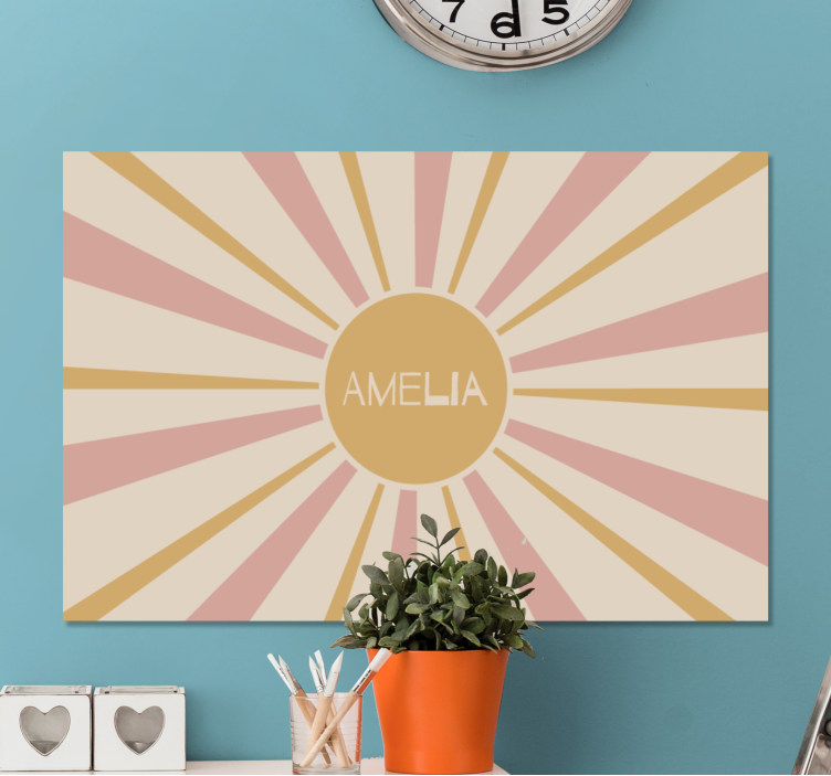 AMELIA SUNBURST DESIGN abc canvas wall art - TenStickers