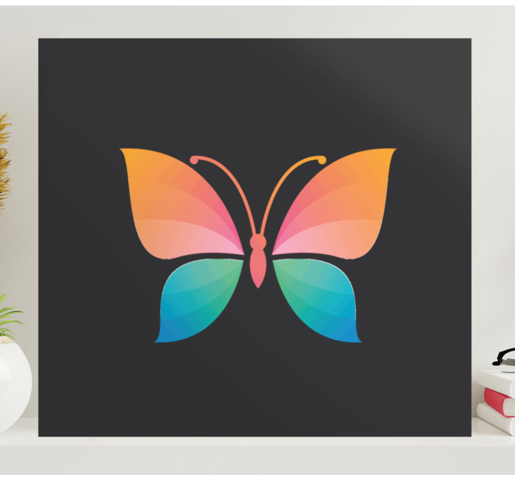 Butterfly canvas vibrant butterfly display - TenStickers