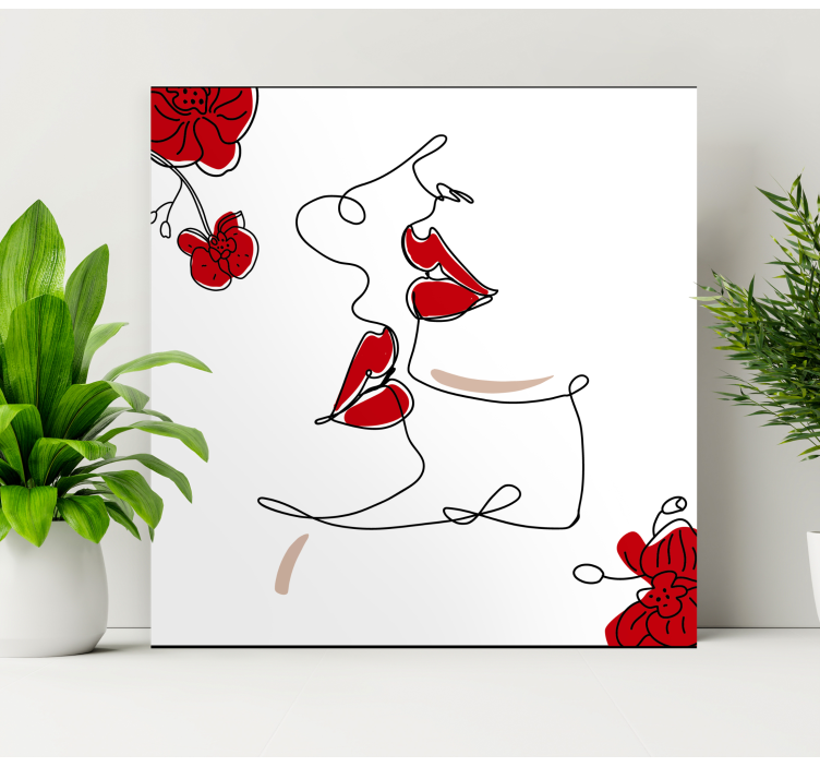 Canvas art elegant lip artwork - TenStickers