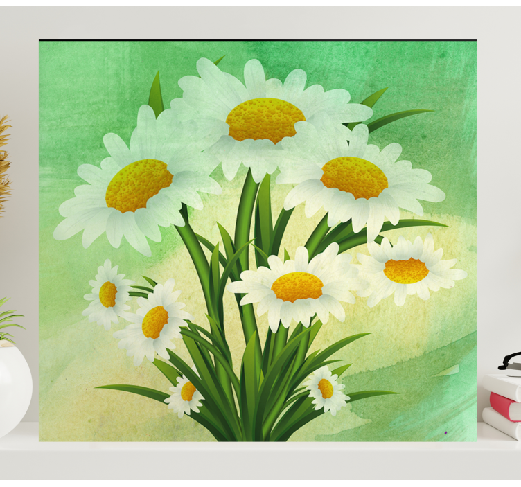 Daisies bouquet flowers canvas - TenStickers