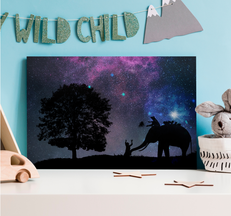 Elephant wallart playful elephant connection - TenStickers