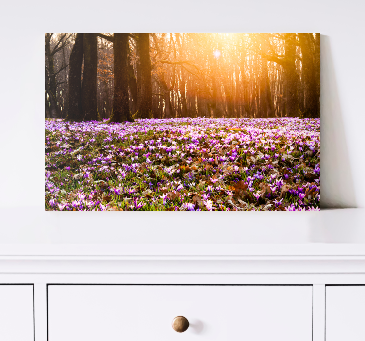 Flowers canvas blooming spring scene - TenStickers