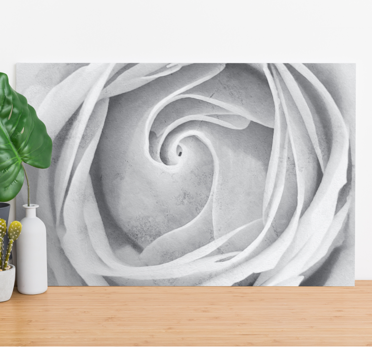 Flowers canvas elegant rose spiral - TenStickers