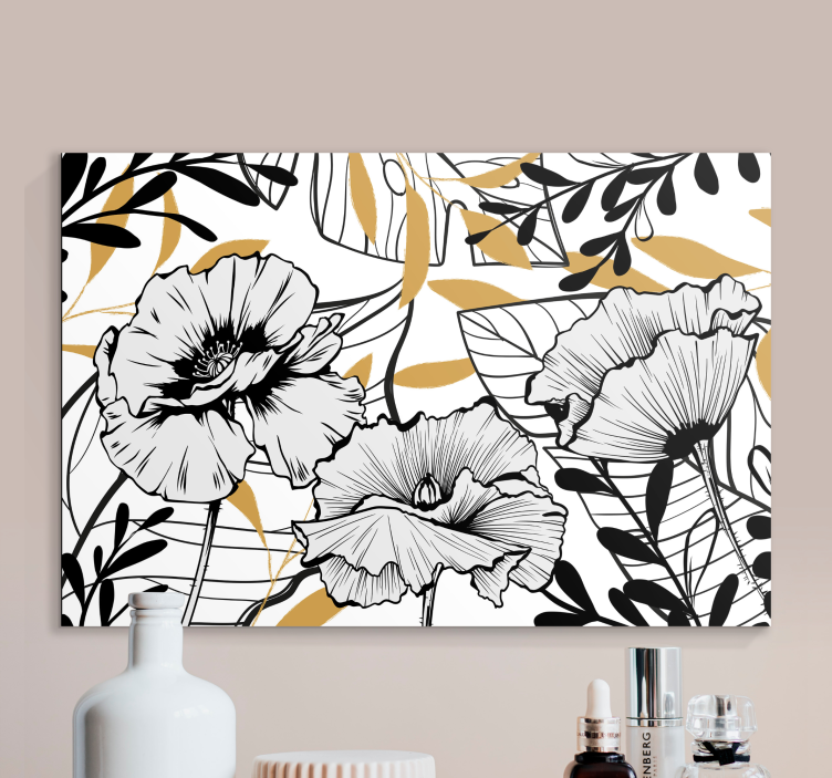 Flowers canvas graceful blossom arrangement - TenStickers
