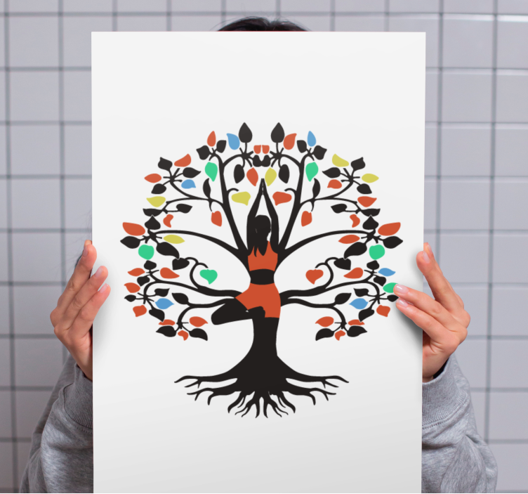 Flowers canvas nature's tree essence - TenStickers