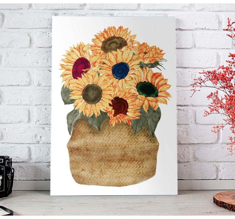 Flowers canvas sunflower bouquet art print - TenStickers
