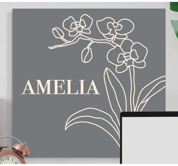 Flowers canvas with elegant floral design - TenStickers
