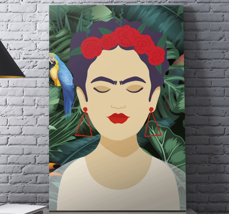 Frida kahlo inspired people canvas - TenStickers