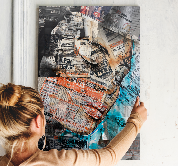 Fruit canvas wall art cultural expressions collage - TenStickers