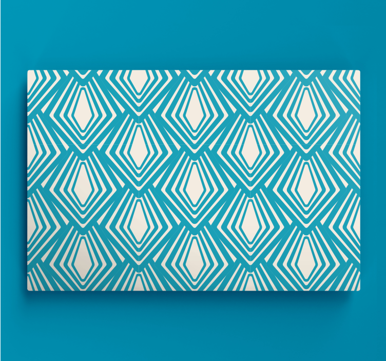 Geometric canvas with diamond pattern design - TenStickers