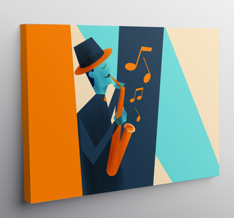 Jazz Saxophonist music canvas art - TenStickers