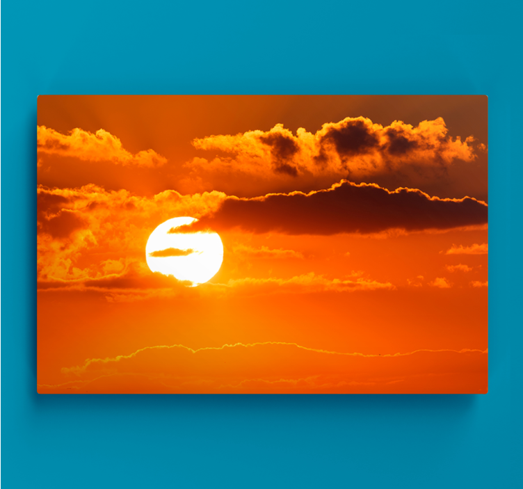 Landscape canvas sunset over clouds - TenStickers