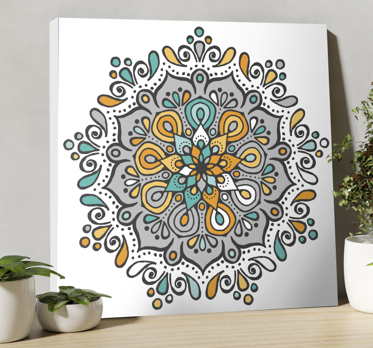 Mandala canvas with detailed mandala pattern - TenStickers