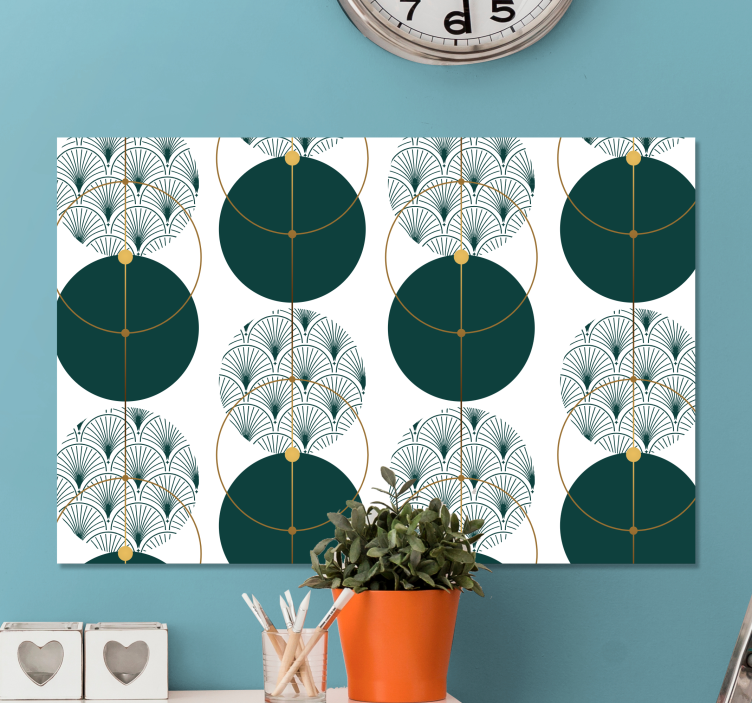 Modern canvas art geometric fan design - TenStickers