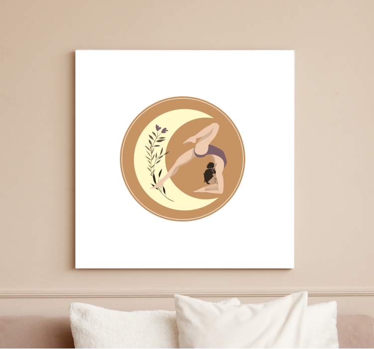 Nursery canvas yoga pose calm - TenStickers