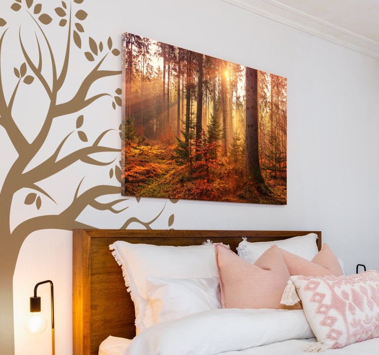 Perfect autumn forest landscape canvas - TenStickers