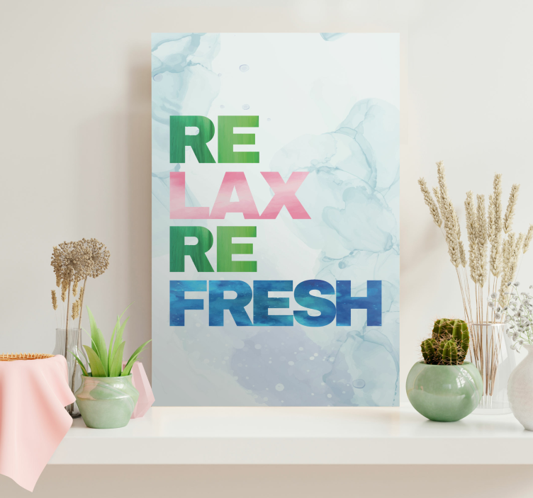 Quote canvas for calm renewal motivation - TenStickers