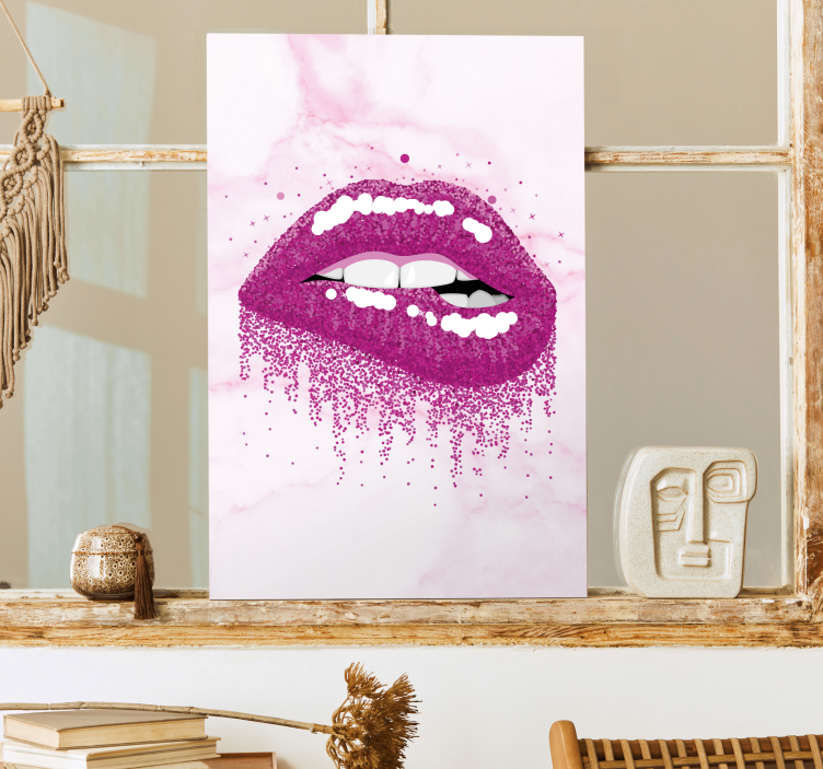 Quote canvas kiss mark splash - TenStickers