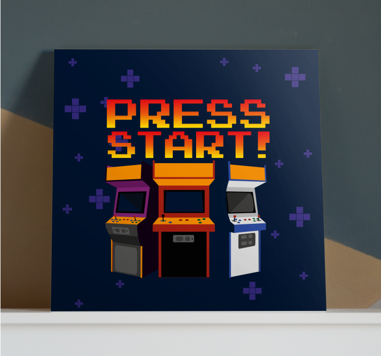 Video game framed wall art retro arcade machines - TenStickers